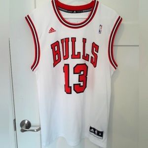 Men's Adidas NBA Chicago Bulls  Noah Red Black White Jersey